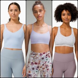 Bundle of 3 Lululemon Size 14 Sports Bras Align Tank, Flow Y & Free To Be Serene